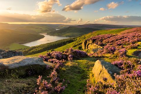 Summer evening at Bamford Edge in the Peak District National Park