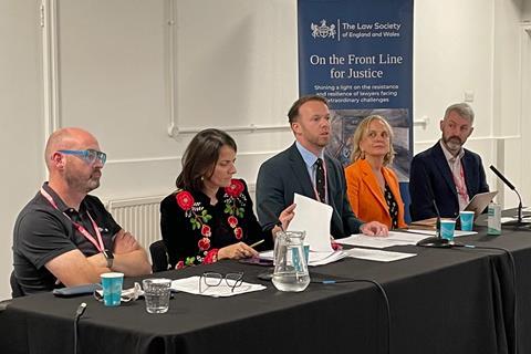 (l-r) Matthew Evans, Dana Denis-Smith, Ben Maguire MP, Kirsty Brimelow, Will Forster MP