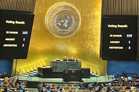 UN vote on judicial wellbeing