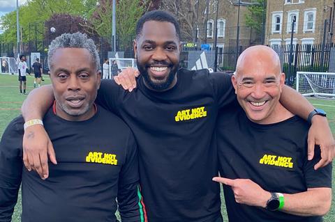 Garden Court’s Keir Monteith KC (pictured, right), Doughty Street’s Garry Green KC (left) and aspiring barrister Fidel Bonnah (centre)