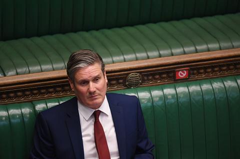 Keir Starmer during PMQs 