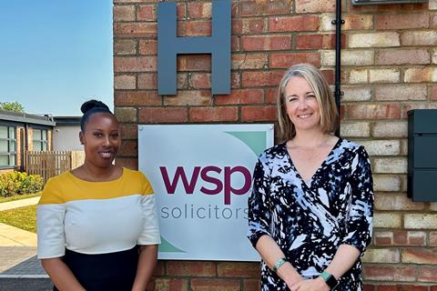 Camella_Cephas,_Managing_Director_and_Amy_Leivers,_Deputy_Managing_Director_outside_WSP_Solicitors_Elmbridge_East_office_in_Gloucester_