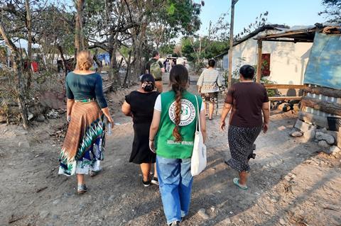 PBI volunteer accompanying human rights defenders