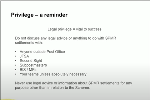 Privilege reminder PO inquiry
