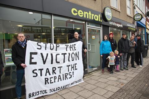 Eviction protest