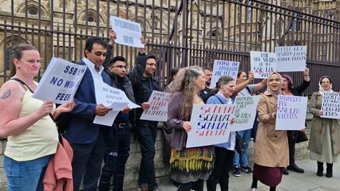 SSB victims protest