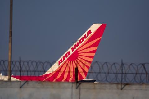 Air India aeroplane wing