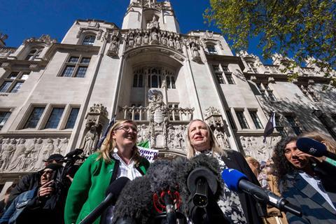 For Women Scotland speak to media outside the Supreme Court