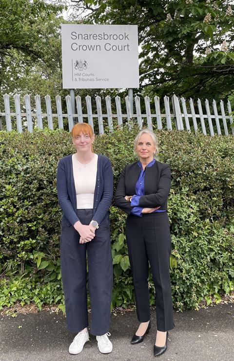Day in court: Labour MP Charlotte Nichols and bar chair Kirsty Brimelow KC