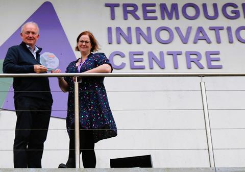 Lisa Haywood with centre manager Matt Harrington