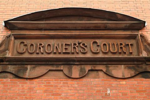 Coroner's court sign