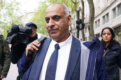 Jarnail Singh, solicitor and former lawyer at Royal Mail Group and Post Office Ltd, outside Aldwych House, central London