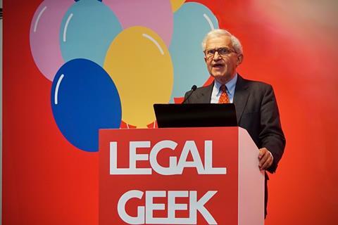 Master of the rolls Sir Geoffrey Vos speaks at Legal Geek