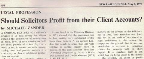 Michael Zander New Law Journal article