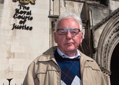 Postmasters outside the High Court after convictions quashed