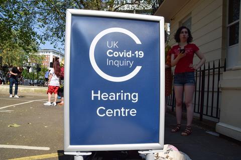 UK Covid-19 Inquiry sign