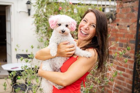 Rachel Roche, owner of PetPact with her dog Molsey