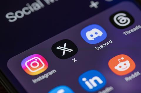 Instagram, X and various other apps displayed on a phone screen