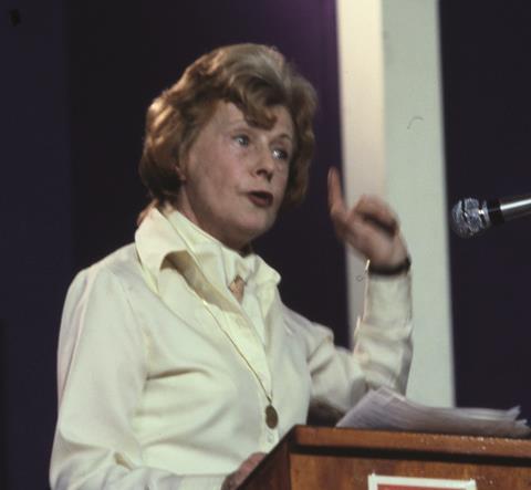 Labour MP Barbara Castle, minister responsible for the Equal Pay Act 1970