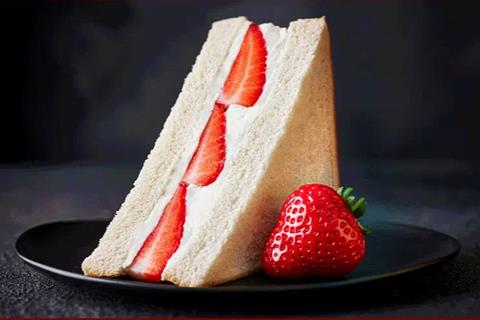 M&S strawberry sandwich