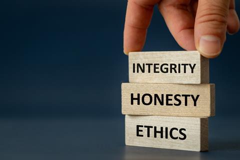 Integrity, honesty, ethics building blocks