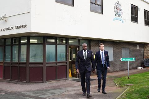 Deputy Prime Minister David Lammy departs HMP Gartree in Market Harborough