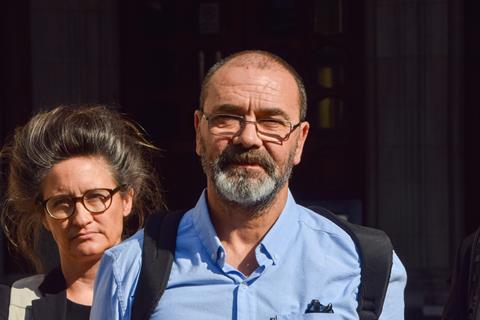 Andrew Malkinson outside court
