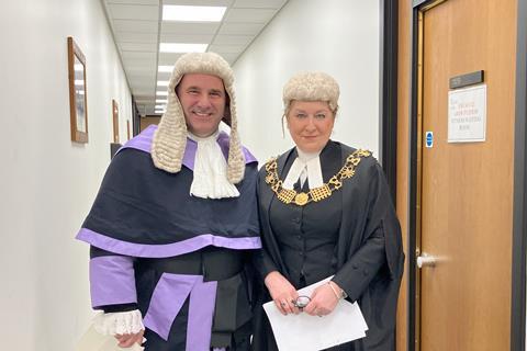 His Honour Judge Paul Hopkins KC and lady chief justice, Dame Sue Carr