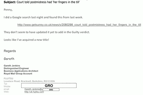 PO email 27 June
