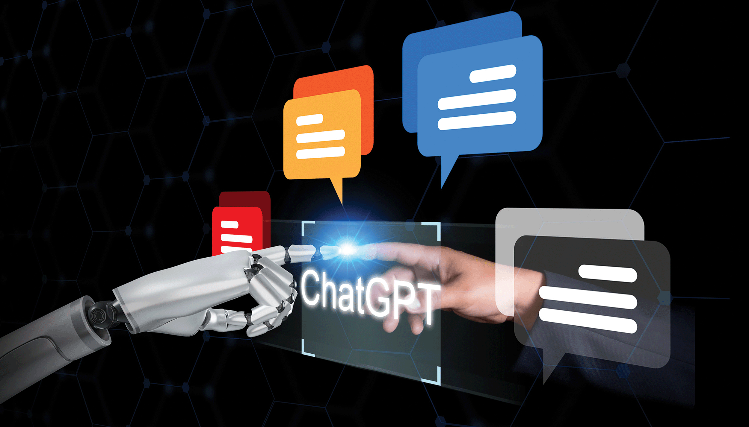 CHAT GPT robot human hand