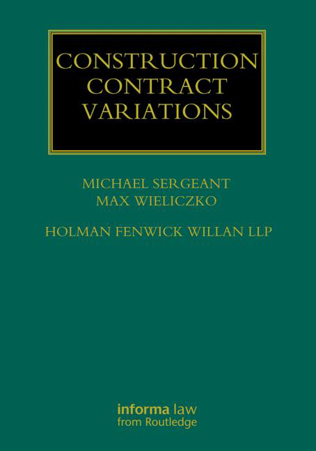 Book: Construction contract variations